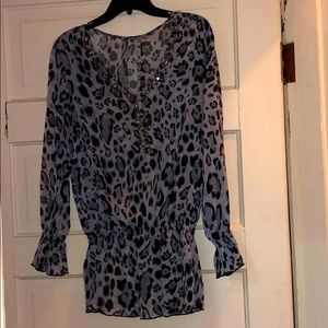 Alberto Mikali leopard print blouse